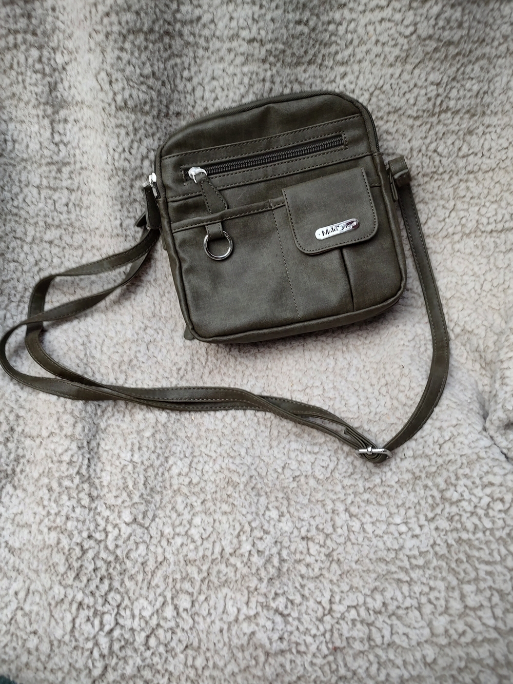 Compact Olive Crossbody Bag